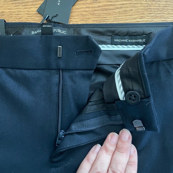 Banana Republic Navy Avery Pant w/ Red/White Racing Stripe, Women’s Size 6, NWT - Picture 3 of 14